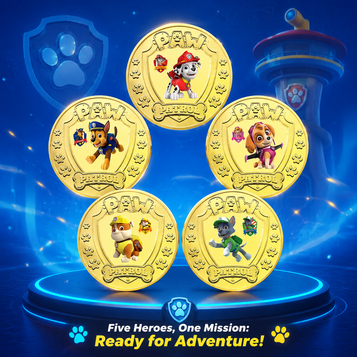 Anime Merchandise For Kids - Nuova Moneta Commemorativa PAW Patrol da