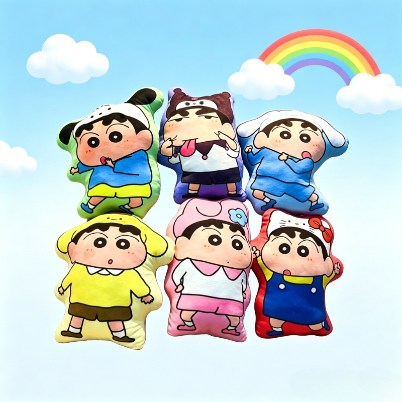 Original Anime Merchandise - Peluche di Crayon Shin-chan, simpatico cuscino