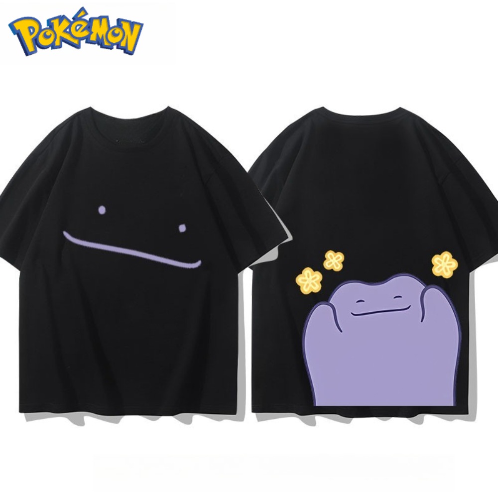 Anime Merchandise Store In Japan - Pokémon Ditto T-shirt stampata anteriore e