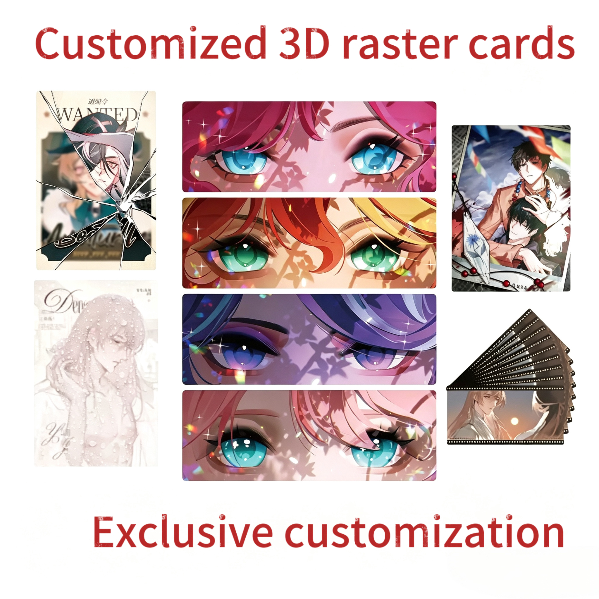 Anime Merchandise Sales - Carta 3D personalizzata con immagine raster,