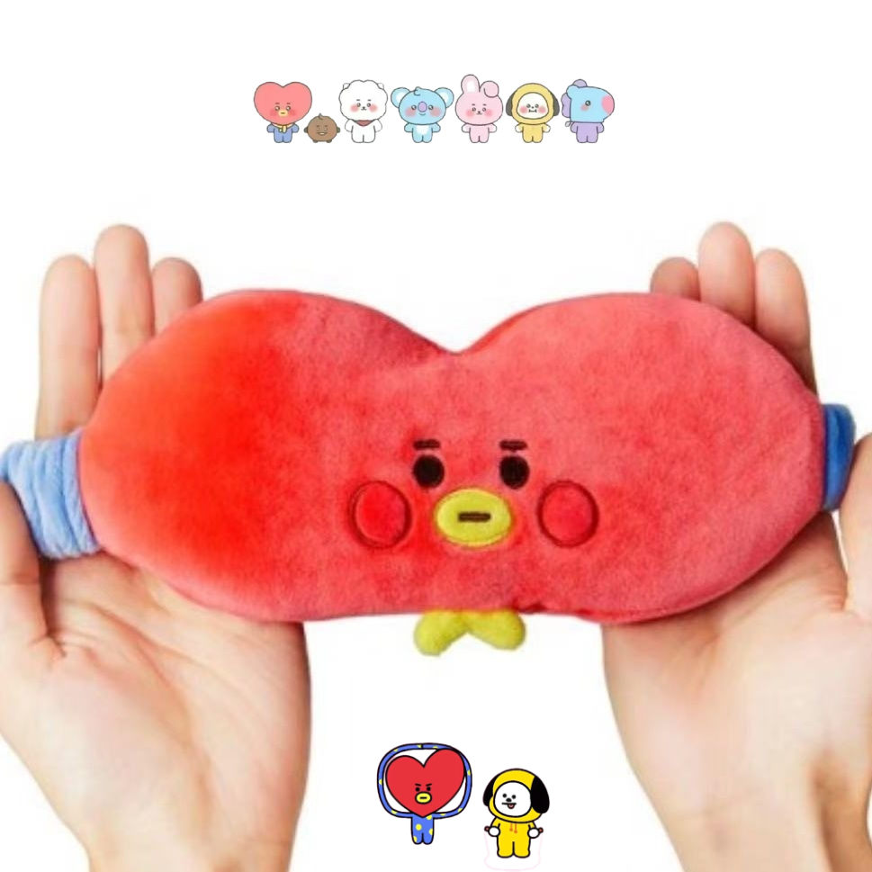 Original Anime Merchandise - Mascherina per occhi in peluche BT21,