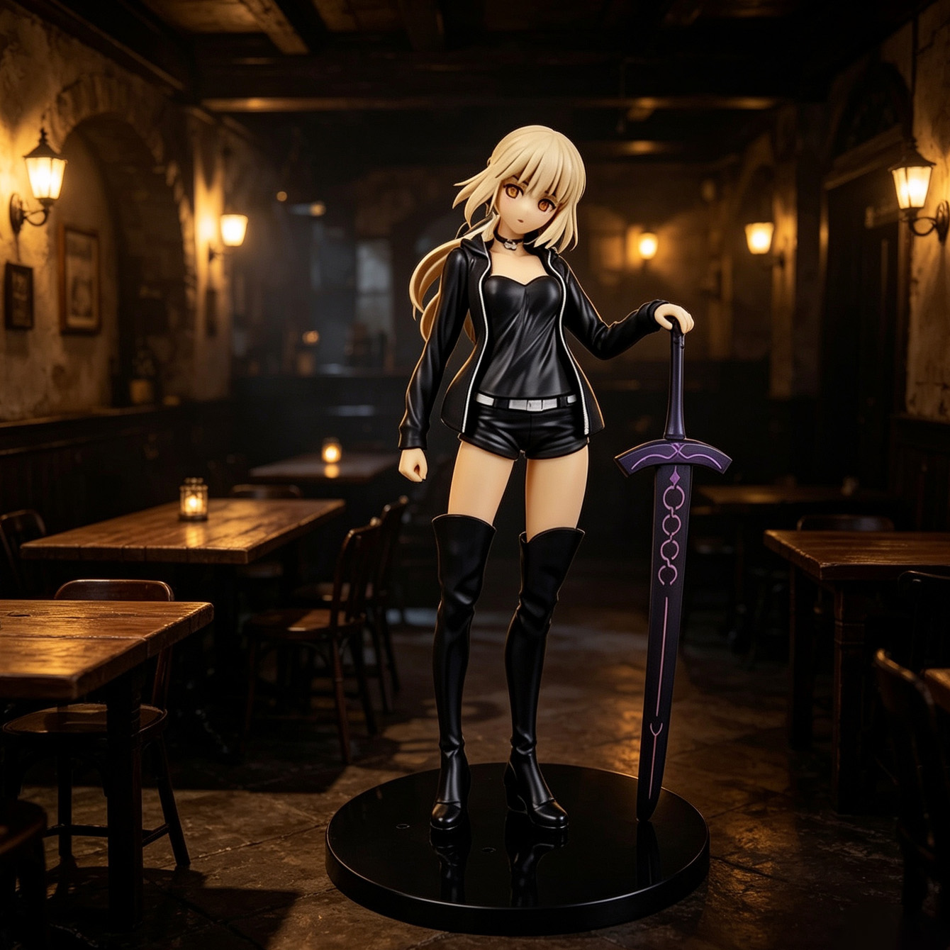 Premium Anime Merchandise - Statuetta Anime Design Cavaliere Oscuro, Modello