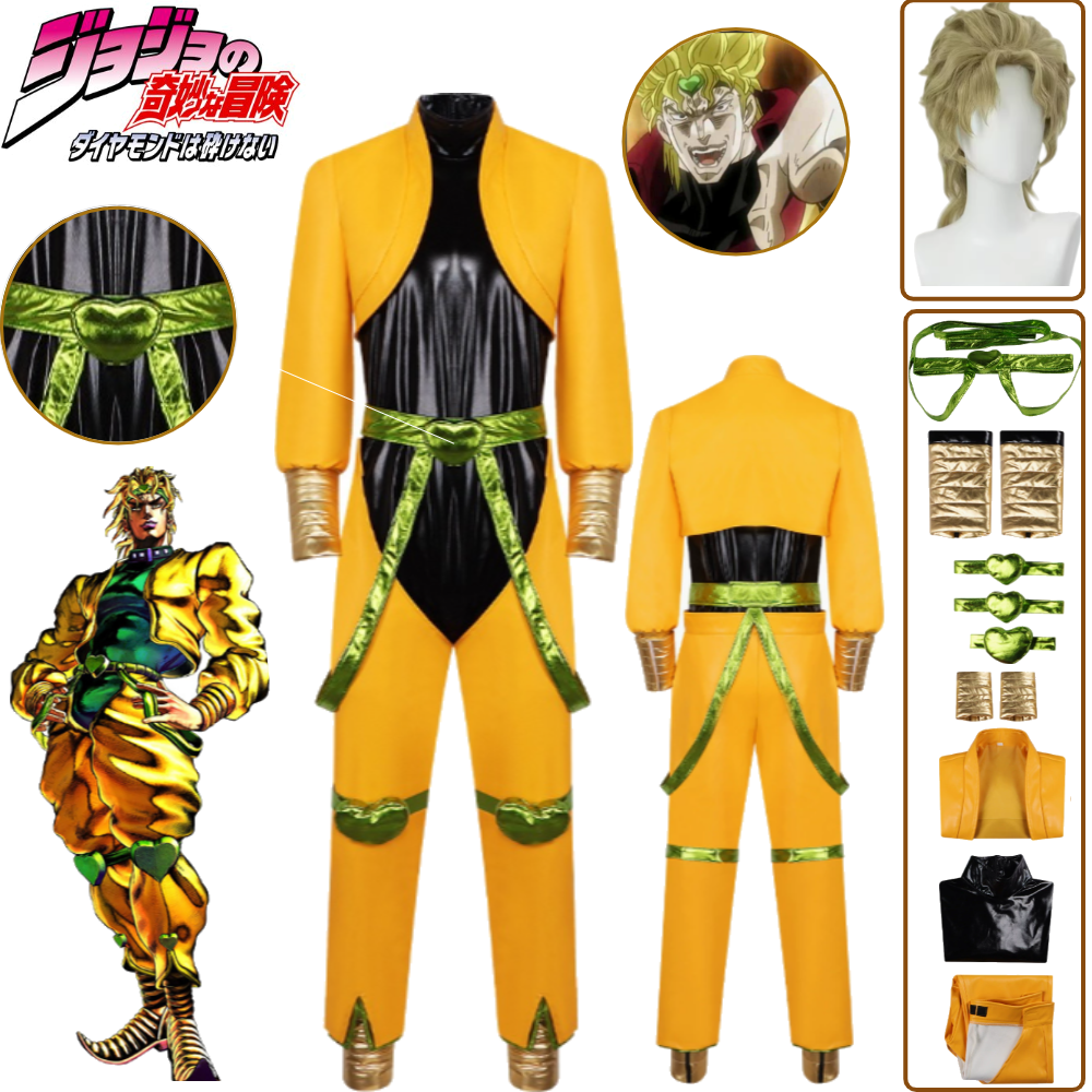 Cosplay Wig Colored - Costume Cosplay Dio Brando di JoJo's