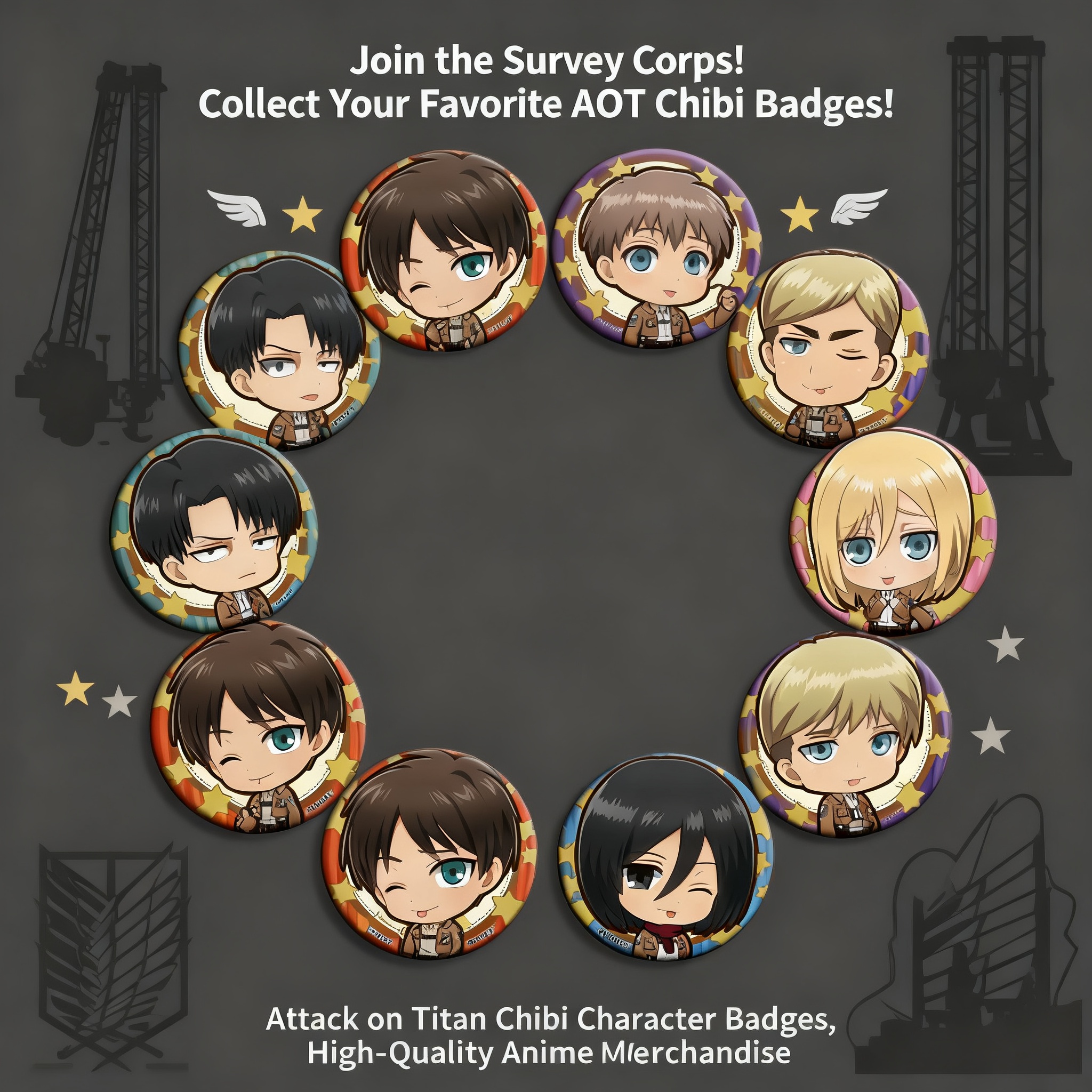 Badge Anime Attack on Titan 58 - Anime Cosplay Merchandise recensione e prezzo