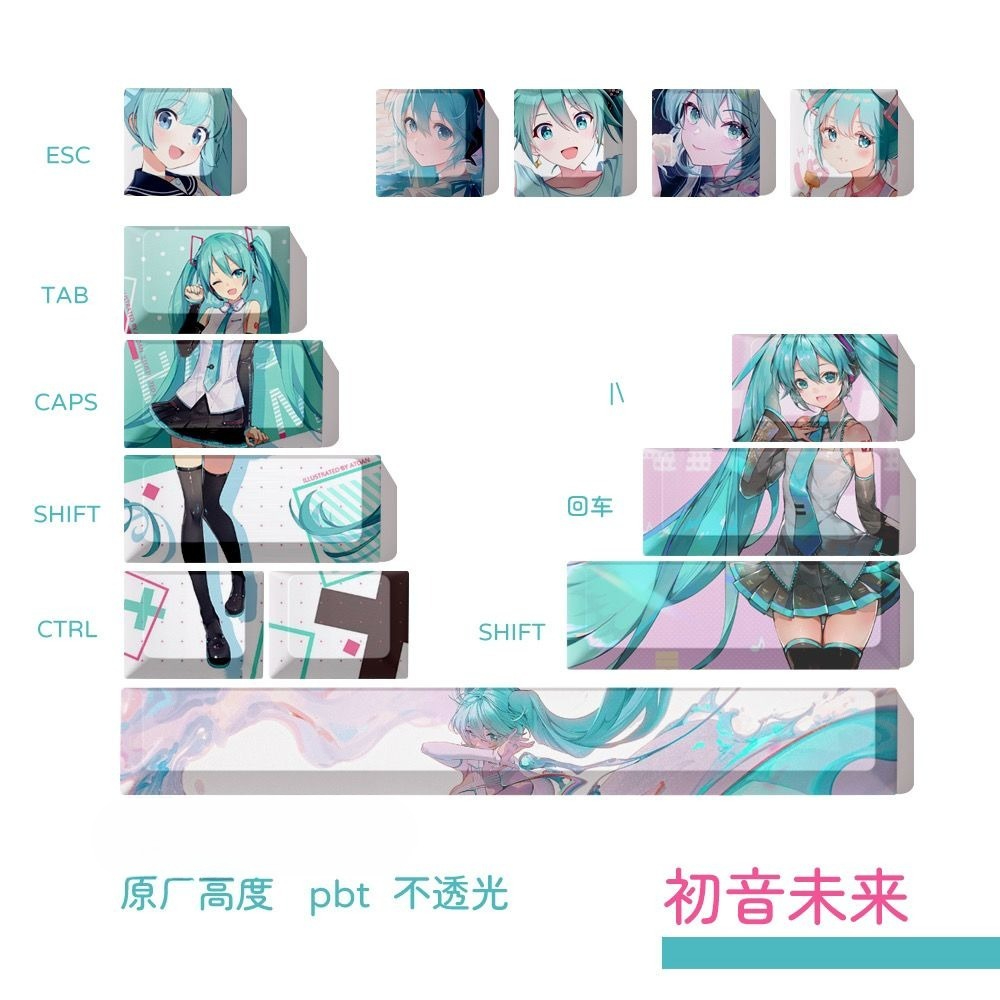 Keycaps Hatsune Miku, Tasti pe - Keycap Artisan Anime recensione e prezzo