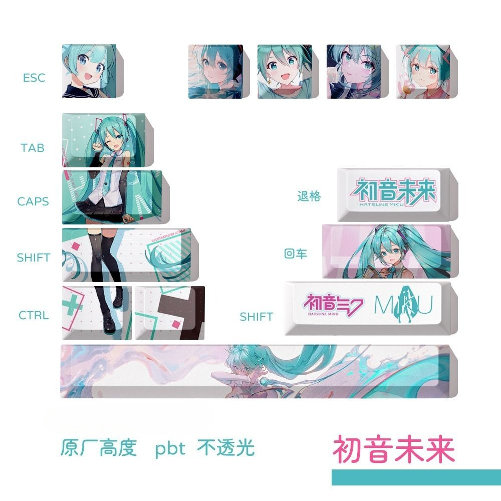 Keycaps Hatsune Miku, Tasti pe - Keycap Artisan Anime recensione e prezzo