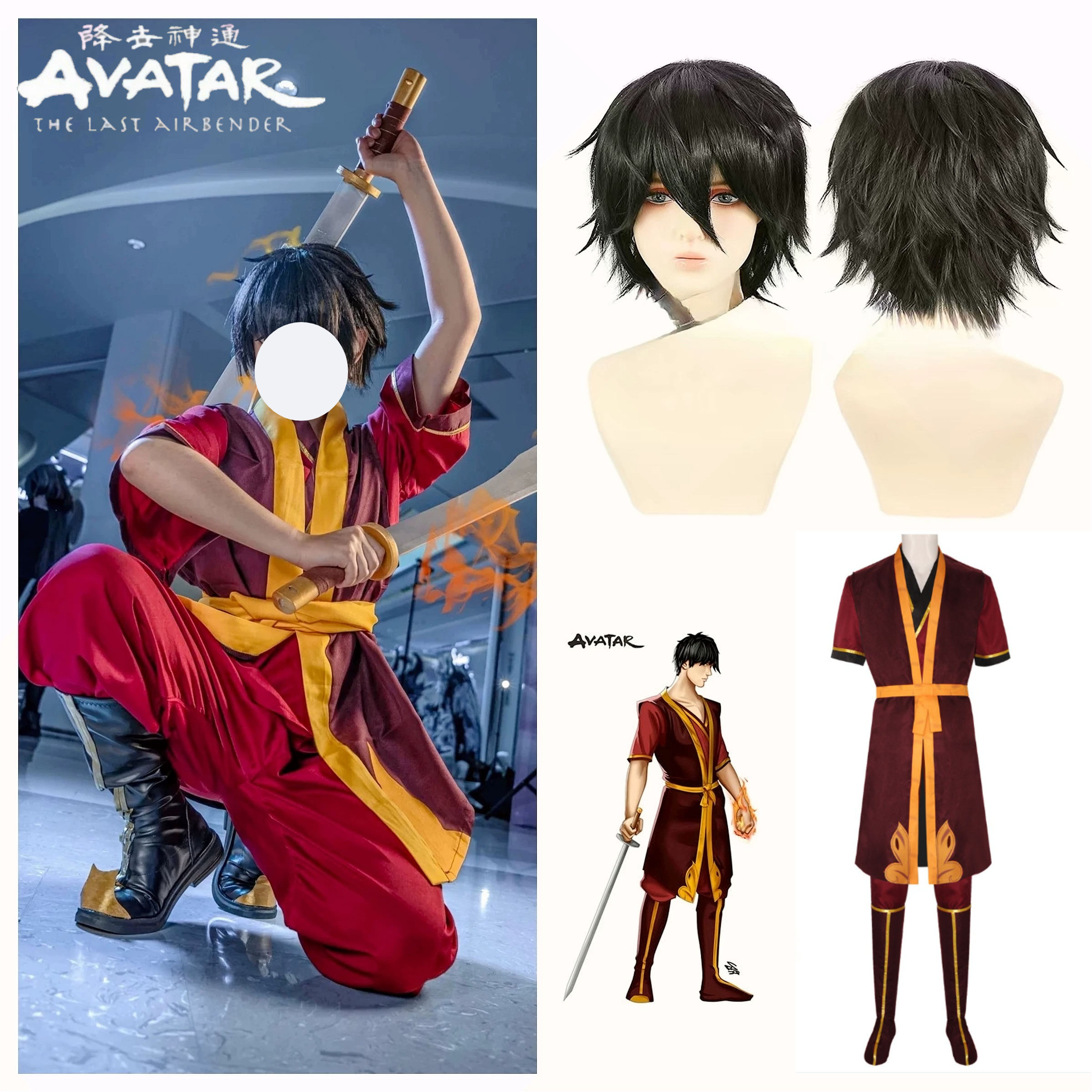 Costume Cosplay Zuko Avatar: T - Cosplay Wig Colored recensione e prezzo